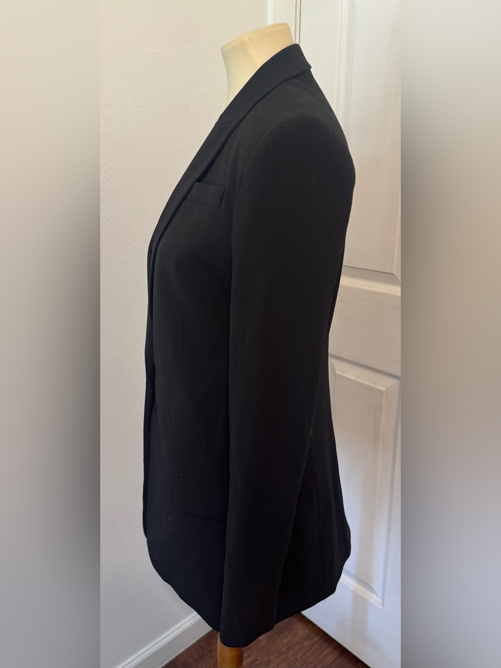Norma Kamali Boyfriend Blazer Jacket Black Single Button Oversized Office XS - Picture 2 of 11